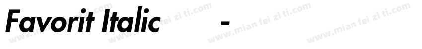 Favorit Italic字体字体转换